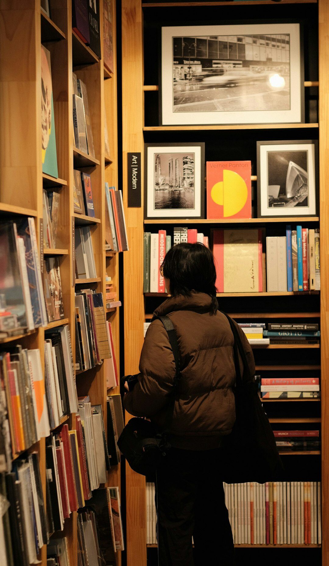 person browsing bookstore
